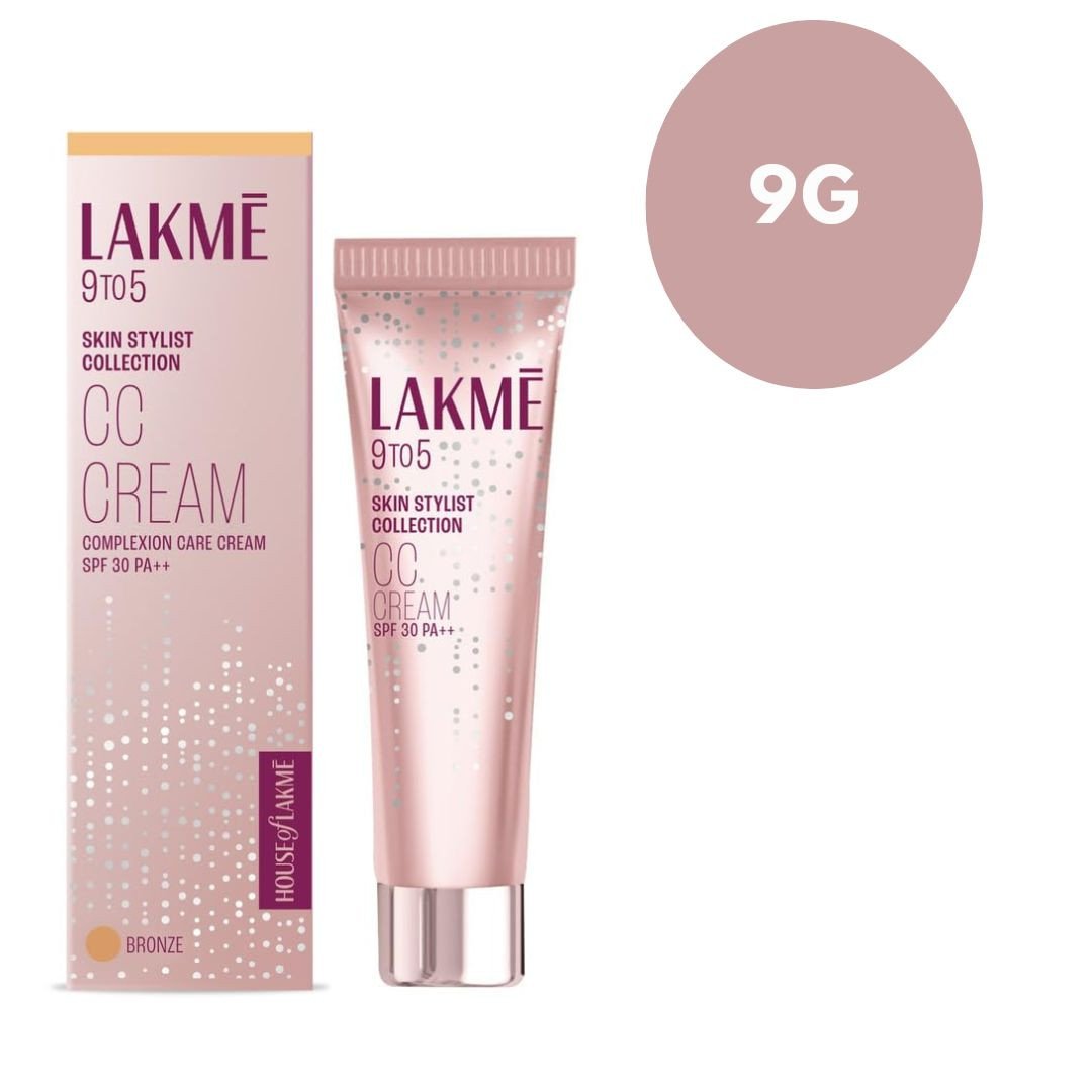 Lakme 9 to 5 CC Cream, 03 - Bronze, Light Face Makeup with Natural Coverage, SPF 30 - Tinted Moisturizer to Brighten Skin, Conceal Dark Spots