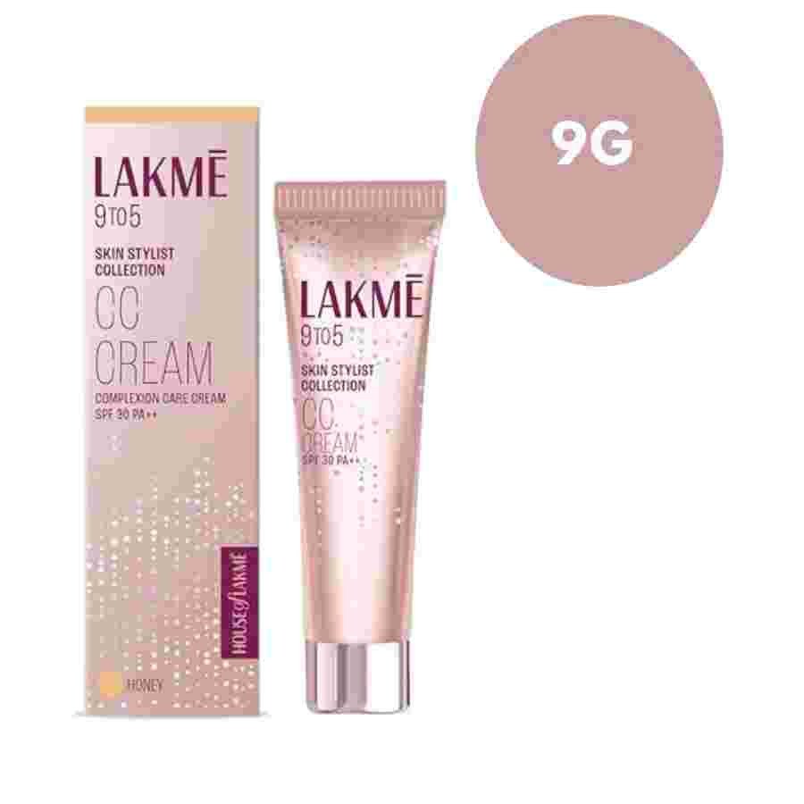 LAKMÉ 9 To 5 Complexion Care Face Cc Cream, Light, Natural Honey, Spf 30, Conceals Dark Spots & Blemishes, All Skin Type - 9G