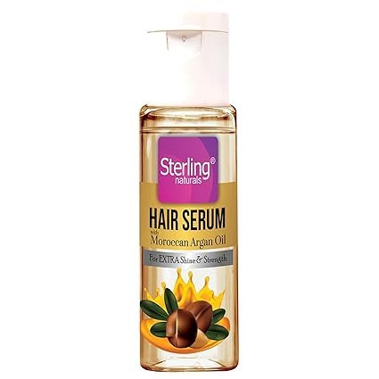 Sterling Naturals Hair Serum with Moroccan Argan Oil Soft, Shiny, Silky, Smooth, Strong, Dry & Frizzy Hair for Women and Men, 30ml