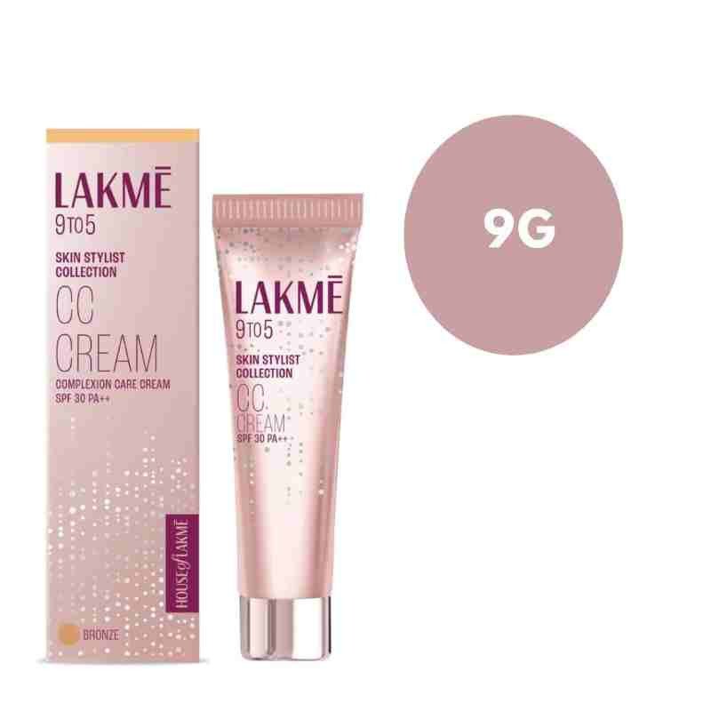 Lakme 9 to 5 CC Cream, 03 - Bronze, Light Face Makeup with Natural Coverage, SPF 30 - Tinted Moisturizer to Brighten Skin, Conceal Dark Spots