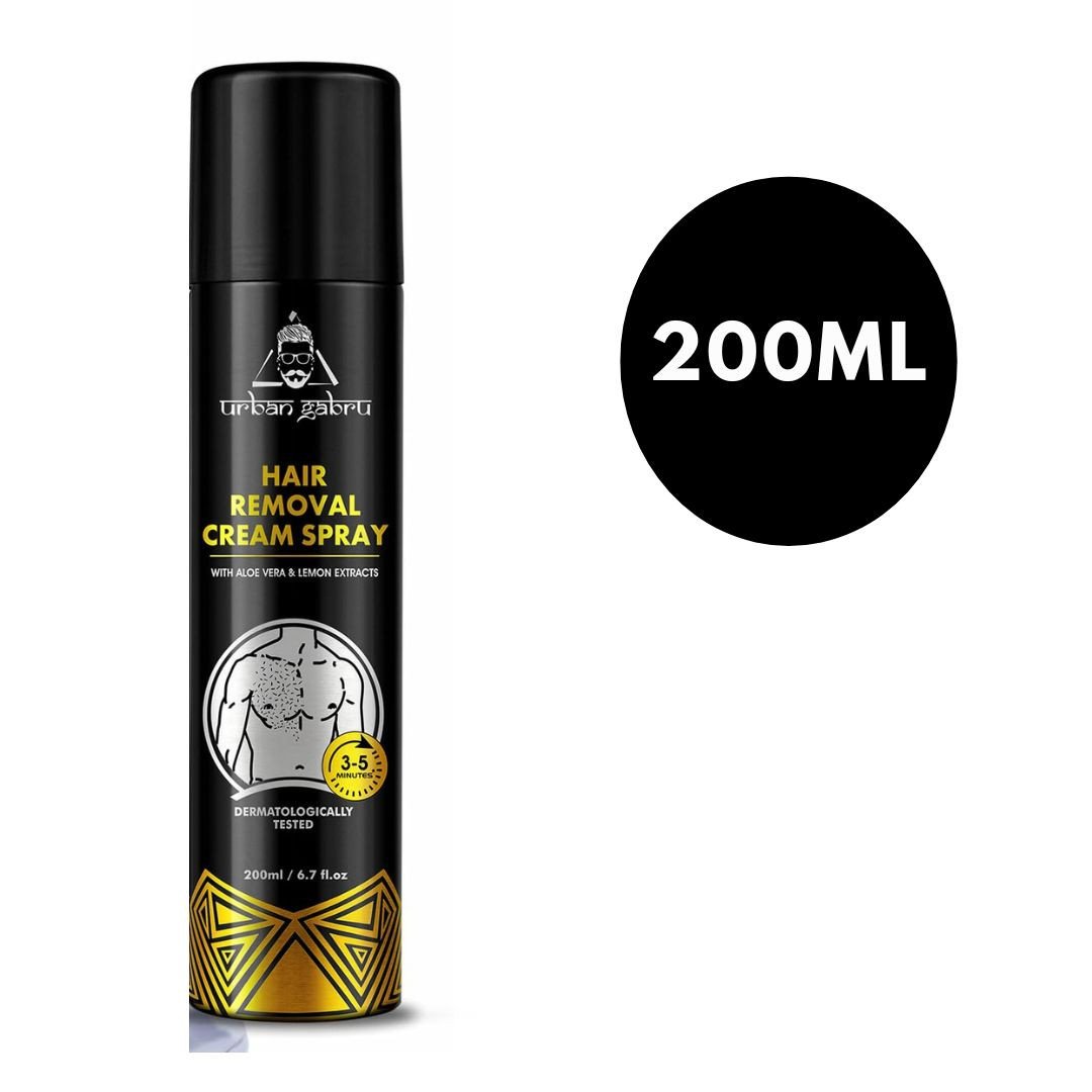 urbangabru Hair Removal Cream Spray For Men| Painless Body Hair Removal Spray For Chest, Back, Legs & Under Arms