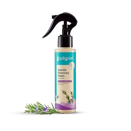 Pilgrim Spanish Rosemary Water Spray With Biotin for Hair Growth 100ml | Hair Spray for Regrowth | Thicker & Stronger Hair | Sulphate & Paraben Free I For Women for Men