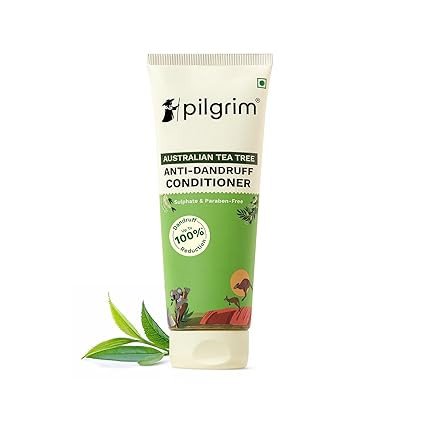 Pilgrim Australian Tea Tree Anti-Dandruff Unscented Conditioner For All Hair Type 200 millilitre | Smoothens Strands & Detangles Hair | Fights and Prevents Dandruff | For Men & Women