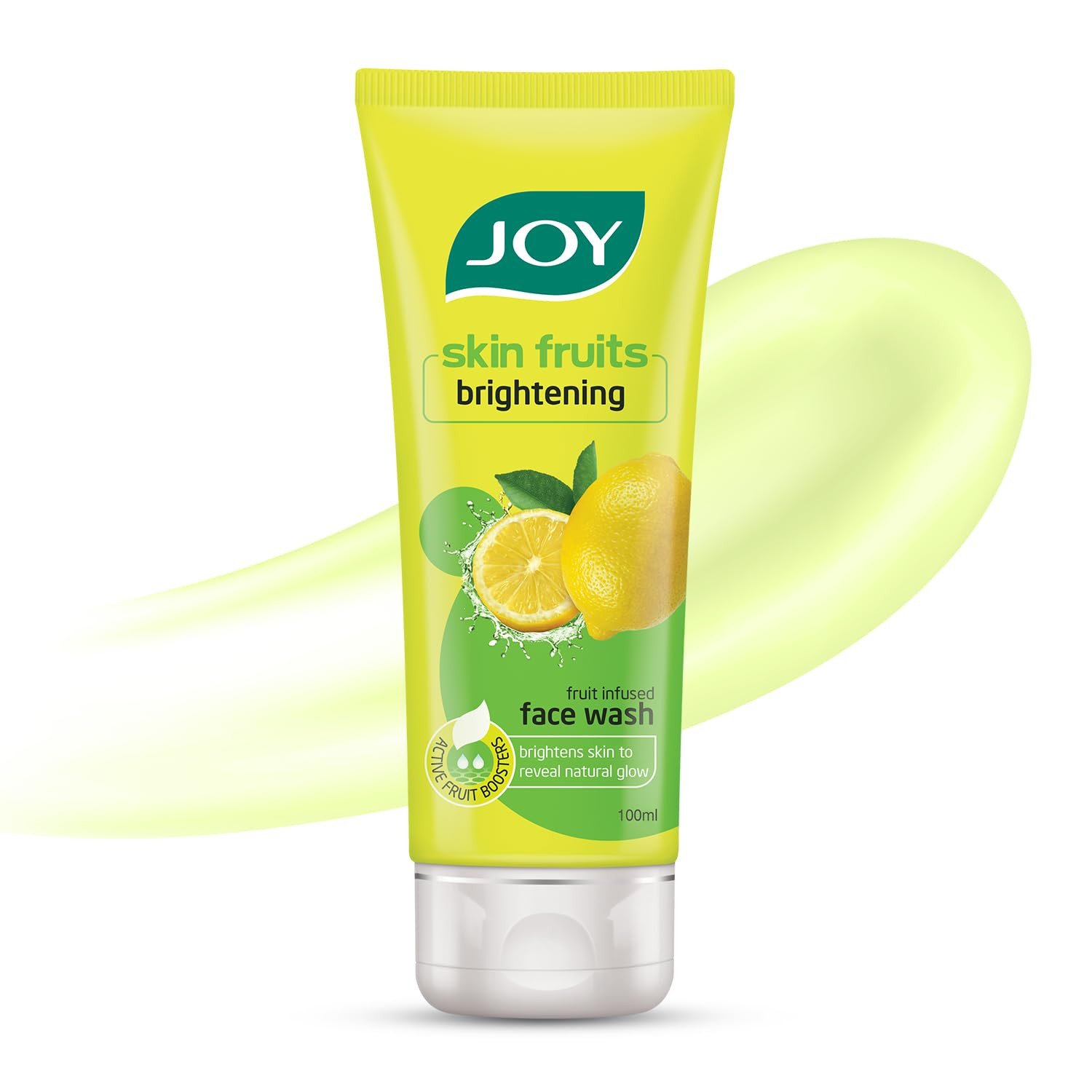 Joy Skin Fruits Lemon Brightening Face Wash with Vitamin C for Glowing Skin | Reduces Dark Spots, Removes Excess Oil & Dirt | For Normal to Oily Skin