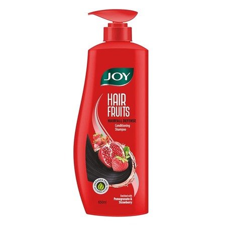 Joy Hair Fruits Hairfall Defense Conditioning Shampoo Enriched with Pomegranate & Strawberry, 650 ml