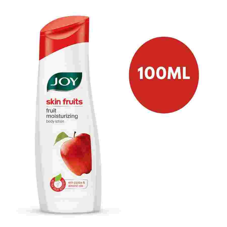 Joy Skin Fruits Lightweight Body Lotion 100ml | with Almond Oil & Jojoba Oil | Suitable For Summers | Non Sticky & Non Greasy Body Lotion For All Skin Types