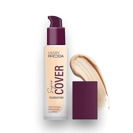 Hilary Rhoda Super Cover Foundation for All Skin Types|Blemish Free|High Coverage & Waterproof Foundation|24-Hour Stay & Non-Sticky Formula|Matte Finish|Blends Flawlessly|30g
