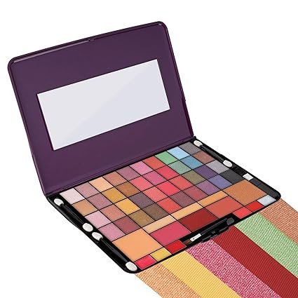 Hilary Rhoda Professional Makeup Kit | 40 Eyeshadows | Highlighter | Face Powder | 3 Contour & 3 Blushes | 6 Lip Glosses | Makeup Kit for Women | Highly Pigmented | 4 Brushes - 74g