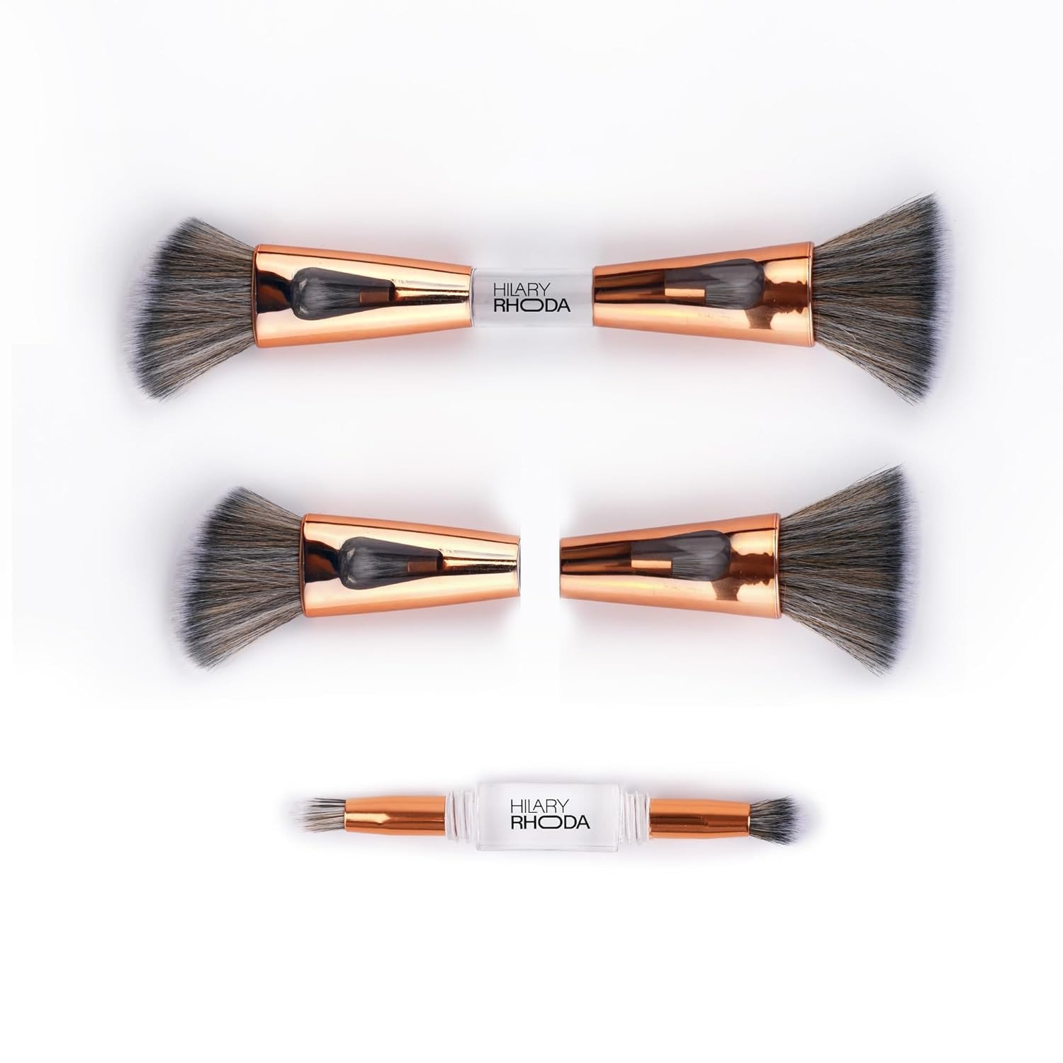 Hilary Rhoda All-Rounder 4 in 1 Brush | Foundation & Contour, Powder, Blending Brush | Eyeshadow Applicator | Soft Bristles Makeup BR21