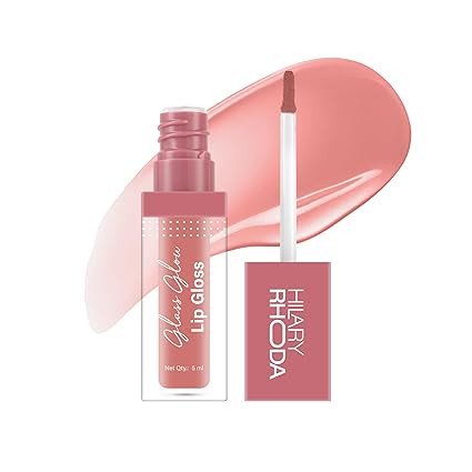 Hilary Rhoda Glass Glow Lip Gloss | Nourishing & Hydrating Lip Gloss | Sheer Coverage | High Shine | Juicy & Plump Lips | Glides on Smoothly | 5ml