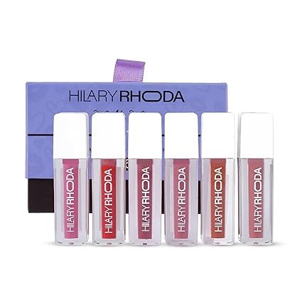 Hilary Rhoda Matte Minis Lipstick | Infused with Vitamin E, Jojoba Oil & Rosehip Oil | 12-Hour Stay | Smudge-Proof & Waterproof Lipstick | Non-Sticky | Set of 6 | 1.2 ml