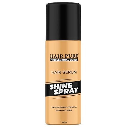 Hair Pure Shine Hair Spray 100ml | Long Lasting Hold, No Flaking & Natural Shine | Non Sticky & Easy Wash Off | Quick Hair Styling and Setting