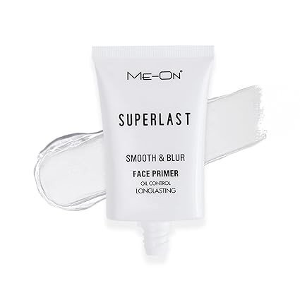 ME ON Superlast Smooth & Blur Face Primer | Silicon Based Gel | Enriched with Vitamin E | Pore Minimizing | Oil Control | Longlasting & Lightweight | For All Skin Types - 30ml