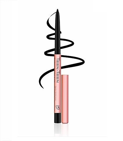 TEEN TEEN Dream Gel Kajal – Non-Transfer, Smudge-Proof & Waterproof Formula | Long-Lasting Wear with Intense Rose Gold Finish | Professional Eye Makeup for Bold Definition, Black
