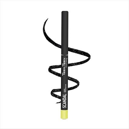 TEEN TEEN Scandal Waterproof Retractable Kajal | Long-Lasting, Smudge-Proof & Waterproof | Intense Black Eye Pencil