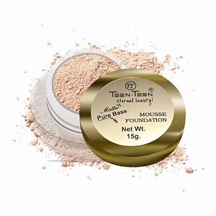 TEEN TEEN Mousse Foundation Matte Pure Base Lightweight & Long Lasting Losse Powder For Women Face Makeup